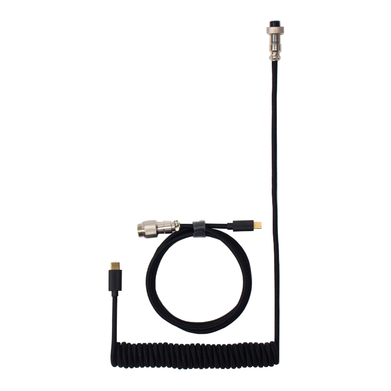 Keychron Coiled Aviator Cable - Black/Straight available in South Africa