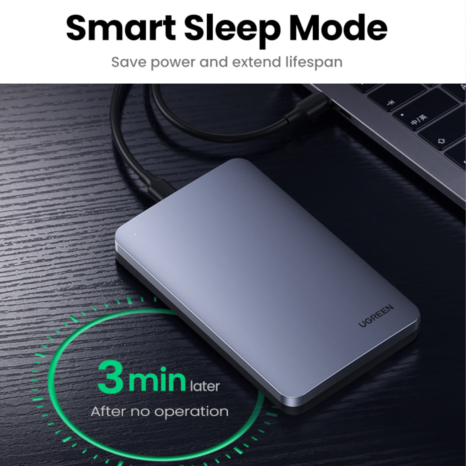 UGREEN CM300 2.5 inch USB Type-C Hard Drive Enclosure - Silver available in South Africa
