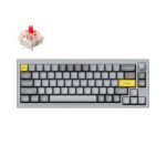 Keychron Q2 65% Red G Pro Switches Aluminium RGB Wired Keyboard - Grey