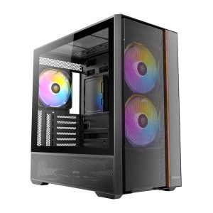 Antec FLUX Rear ARGB ATX Mid Tower Gaming Chassis - Black