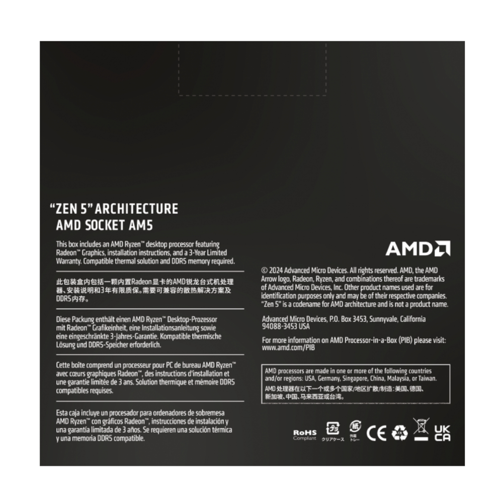 AMD RYZEN 5 9600X 6-Core 3.9GHz AM5 CPU - Image 4