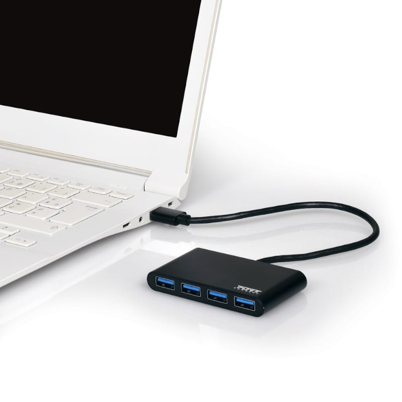 Port USB3.0 to 4 x USB3.0 5Gbps 4 Port Hub - Black available in South Africa