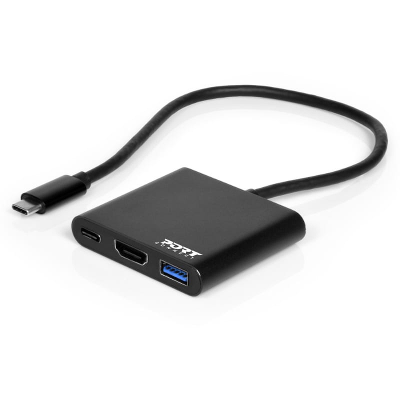 Port USB Type-C to 1 x HDMI|1 x USB3.0|1 x Type-C 60W PD Dock - Black available in South Africa