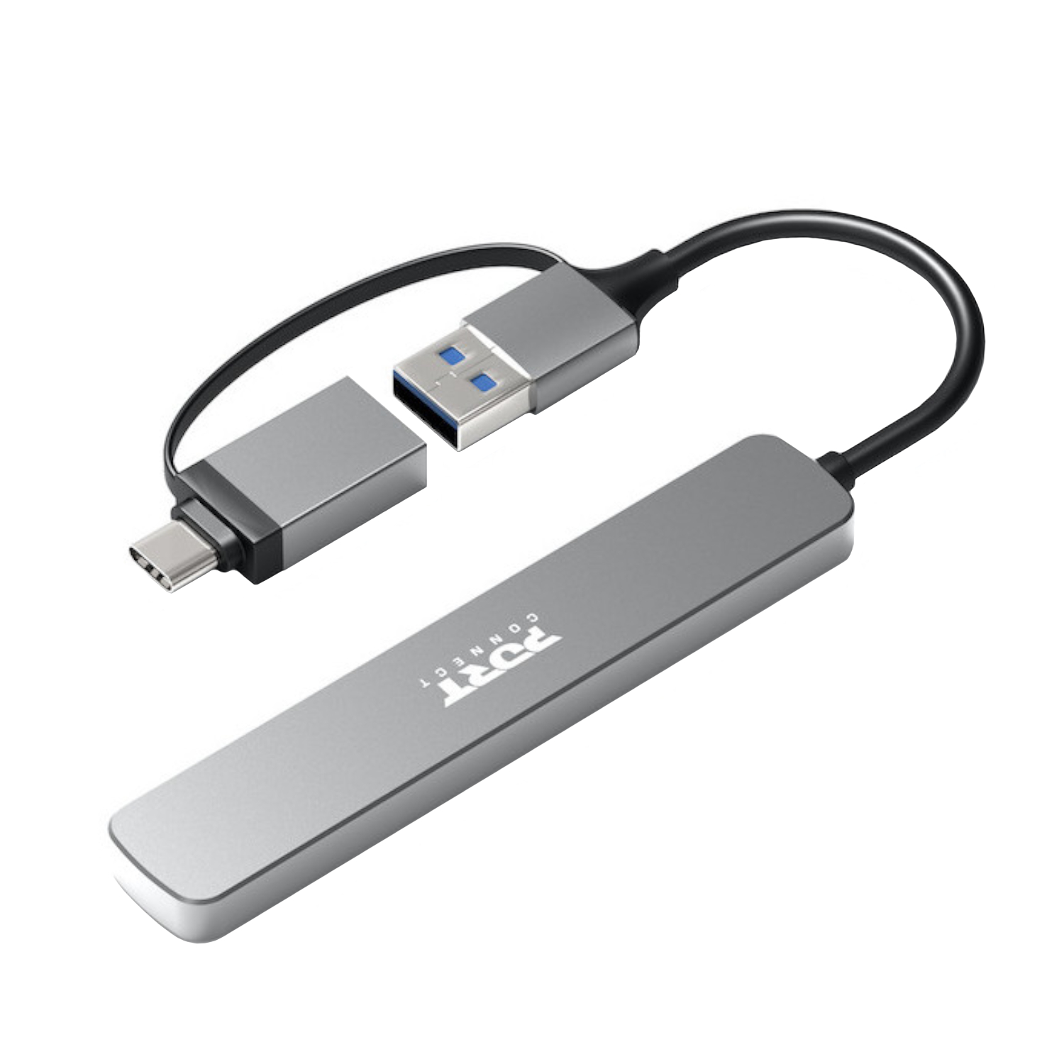 Port Connect USB Type-C to 4-port USB-A 3.0 Hub available in South Africa