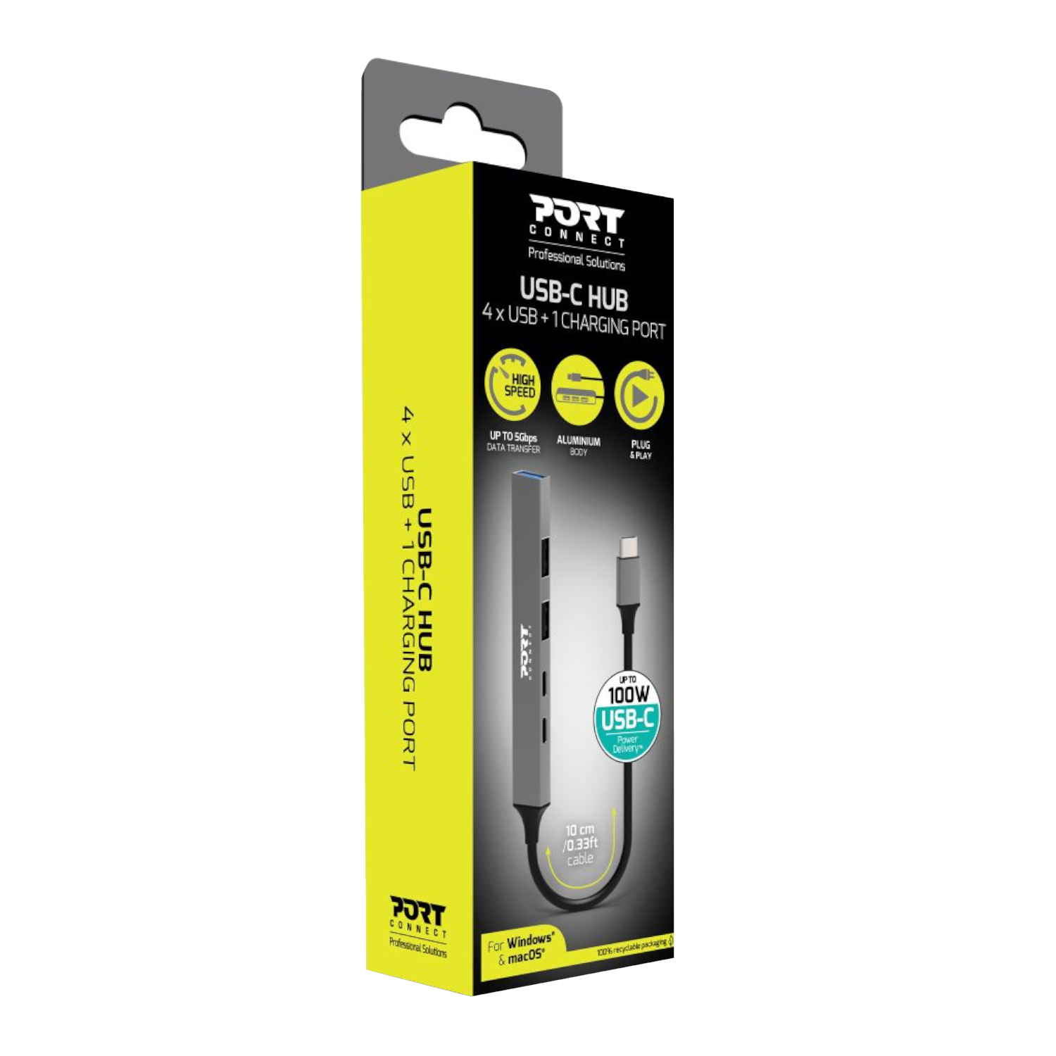 Port USB Type-C Hub 4 x USB + 1 x Charging Port - Image 5