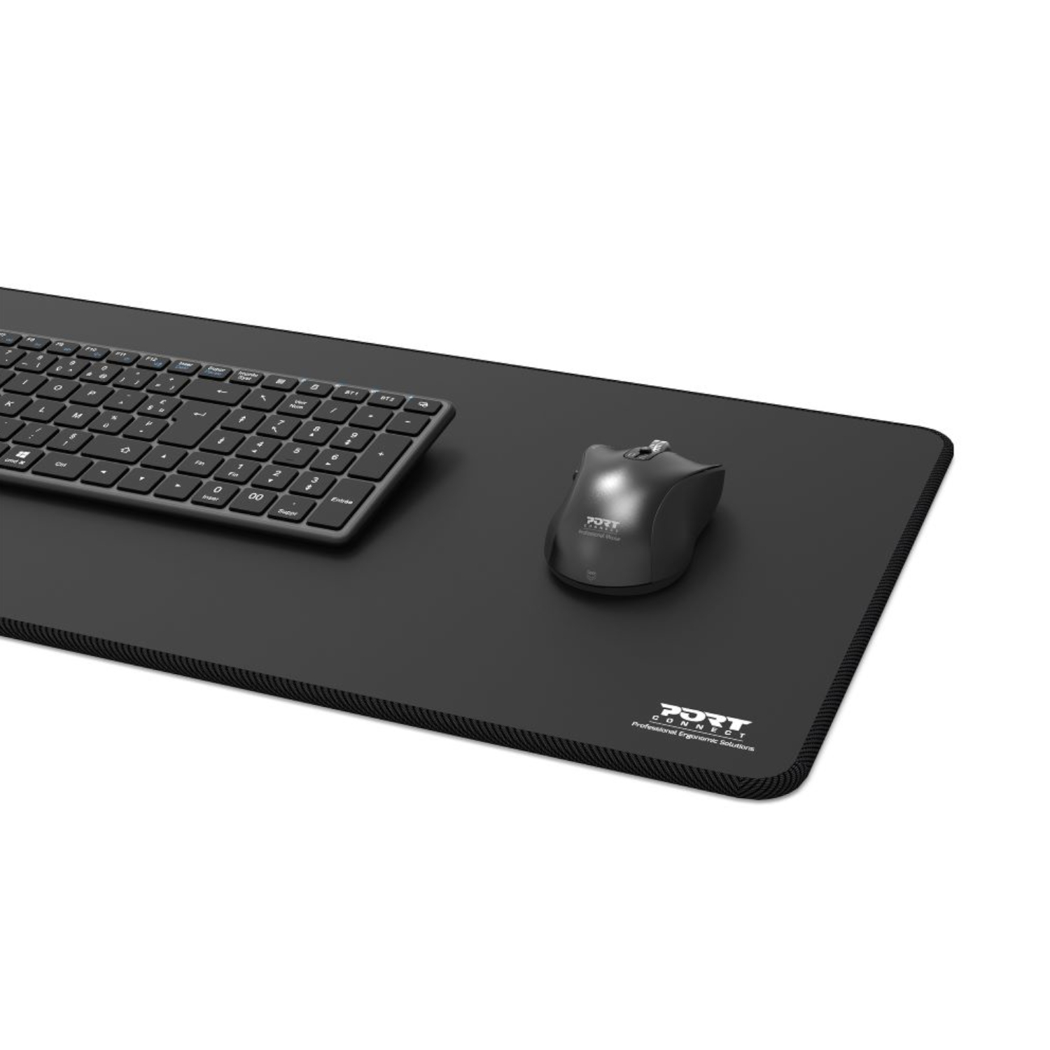 Port Connect Professional Desk Pad - Black (300 x 700mm) - Image 5