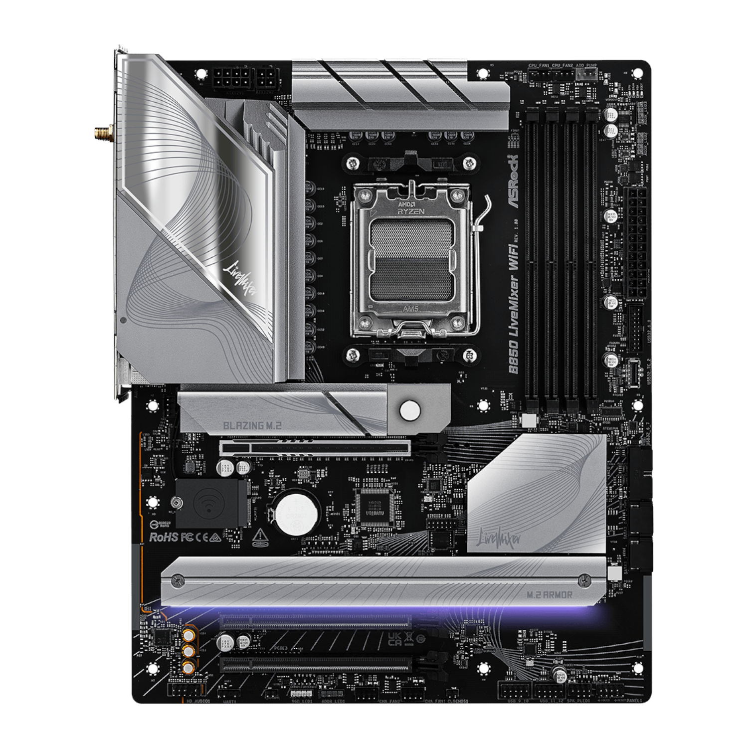 ASRock B850 LiveMixer WiFi AM5 ATX Gaming Motherboard available in South Africa