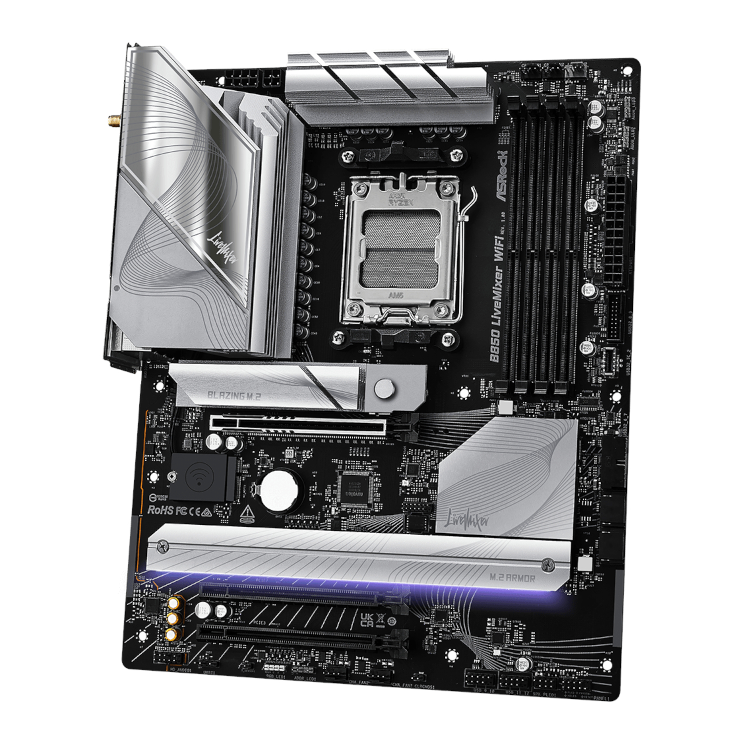 ASRock B850 LiveMixer WiFi AM5 ATX Gaming Motherboard - Image 5