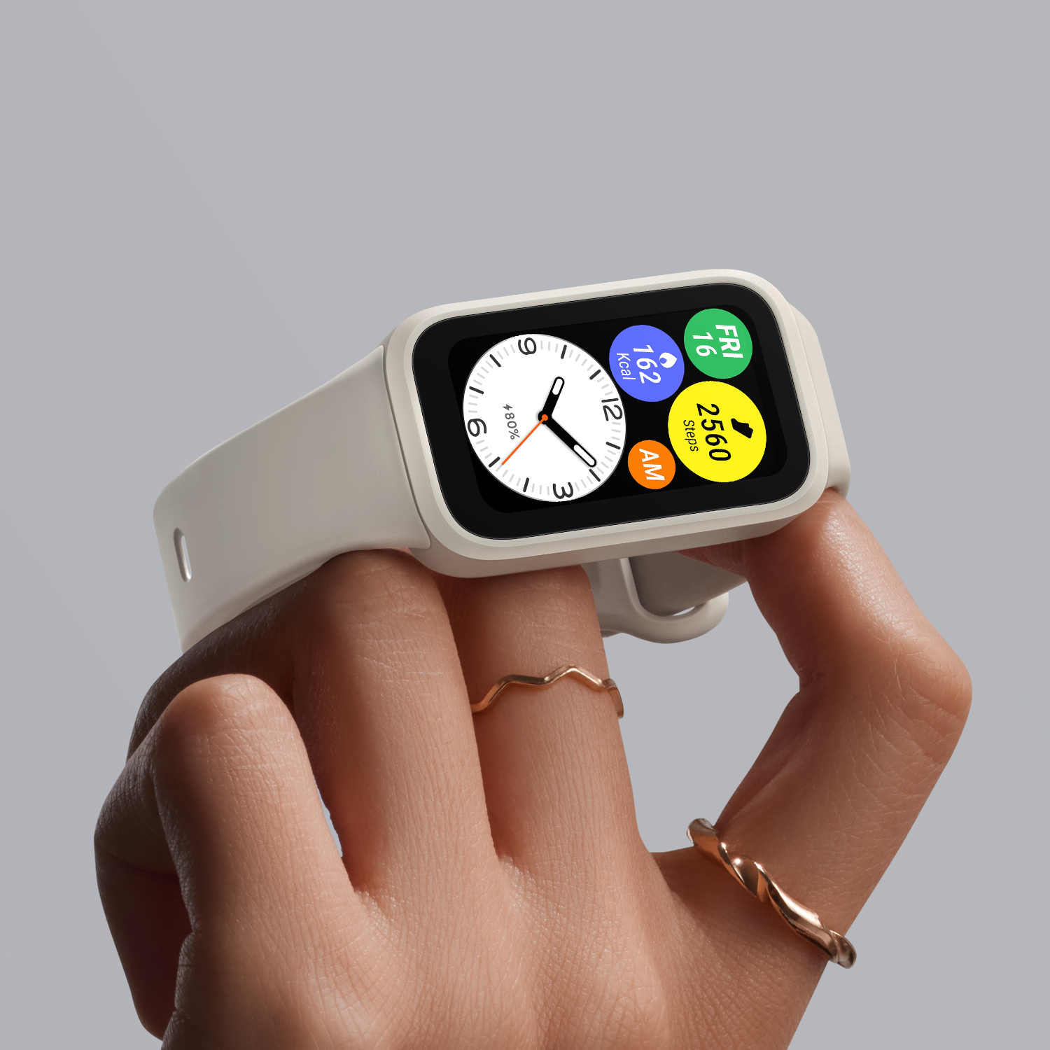 Xiaomi Smart Band 9 Active - Beige White - Image 4