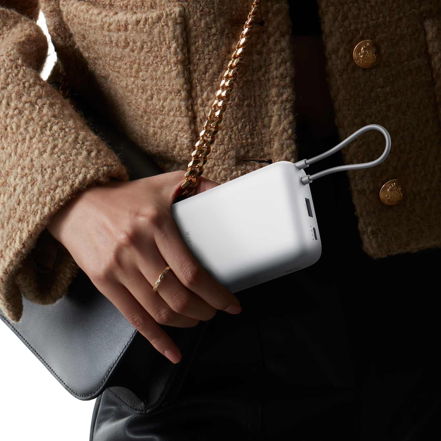 Xiaomi Power Bank 20000mAh (Integrated Cable) - Light Grey - Image 4
