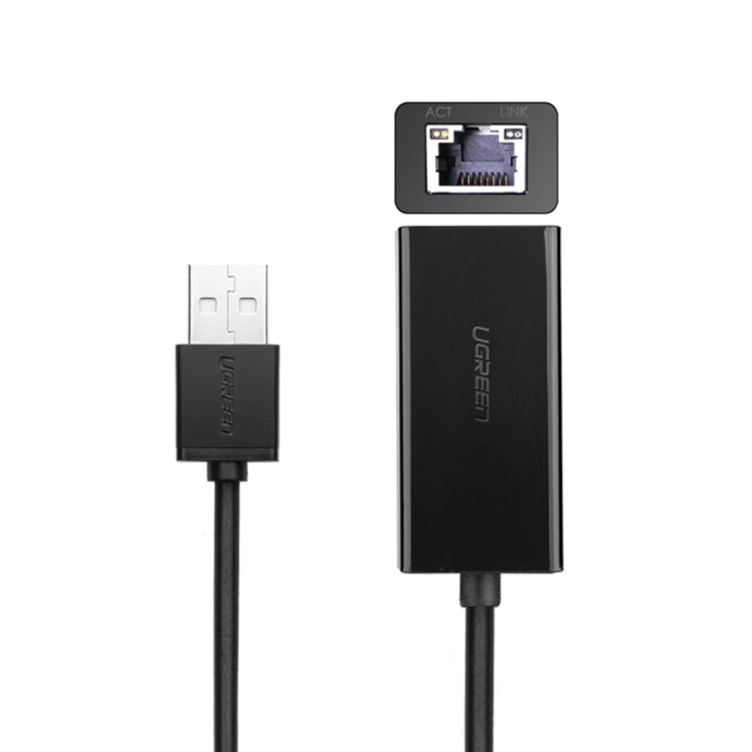 UGREEN CR110 Ethernet Adapter | USB 2.0 to RJ45 - Black available in South Africa