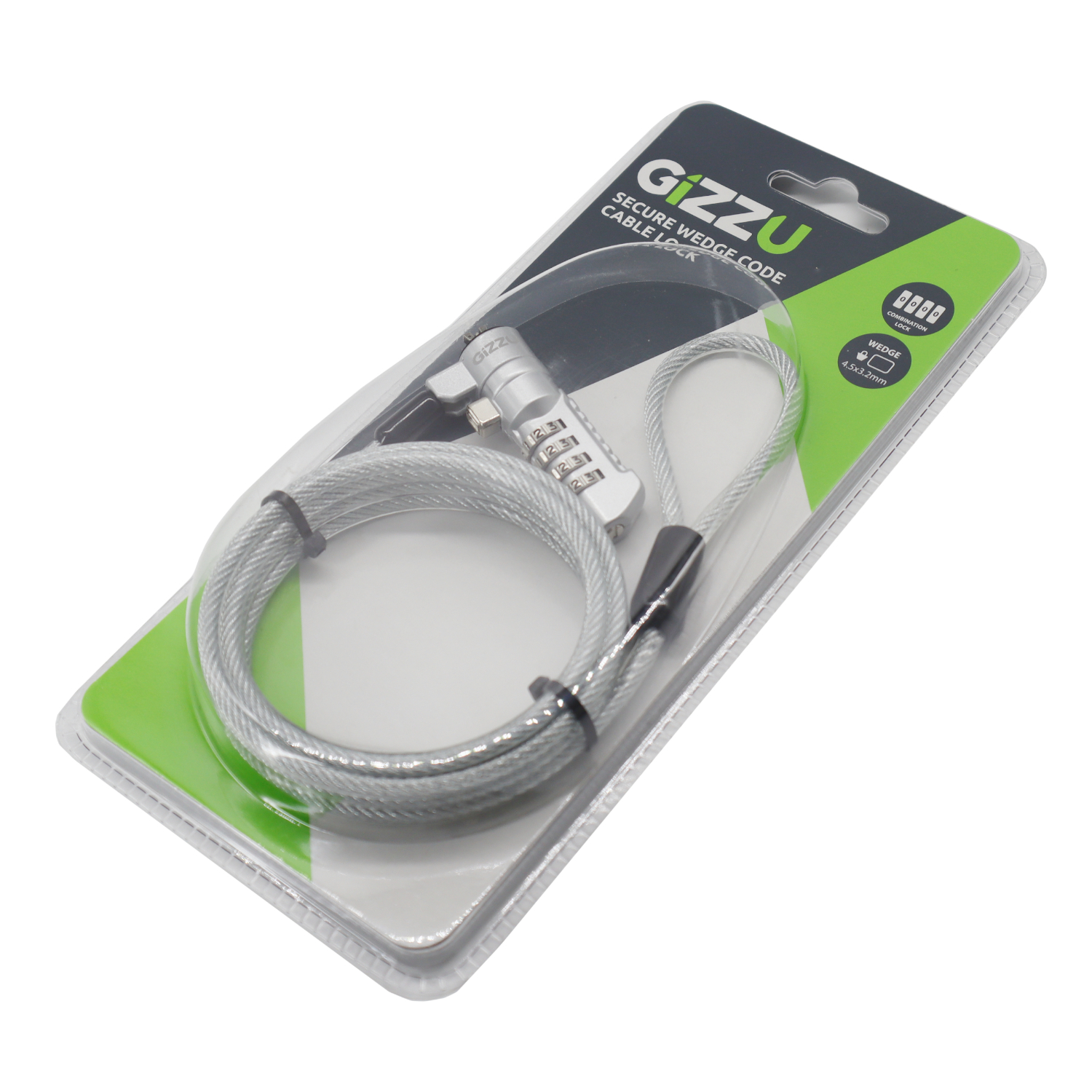 Gizzu Secure Wedge Code Cable Lock 1.8m - Image 5