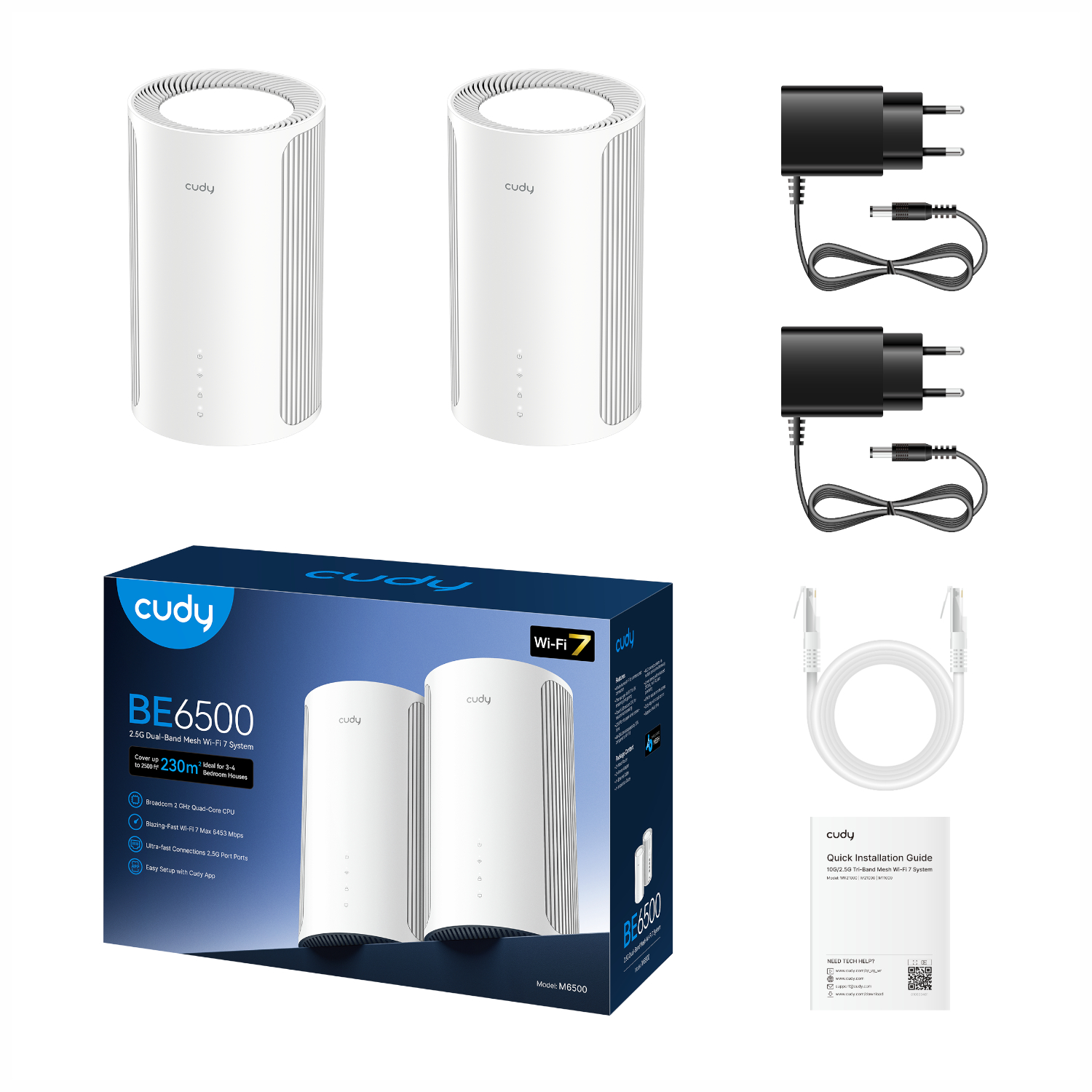 Cudy BE6500 2.5G Mesh Wi-Fi 7 System – 2 Pack - Image 4