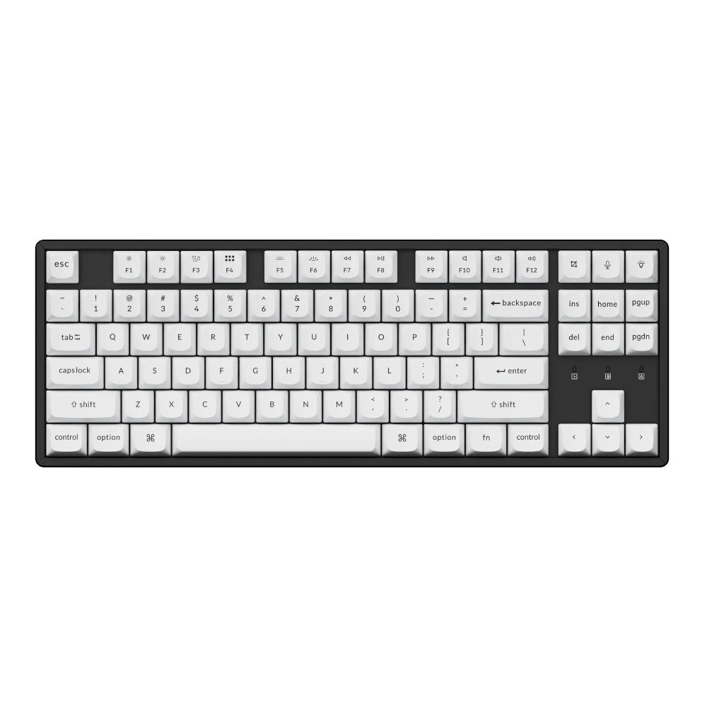 Keychron Double Shot PBT OSA Full Keycap Set - Black/White - Image 5