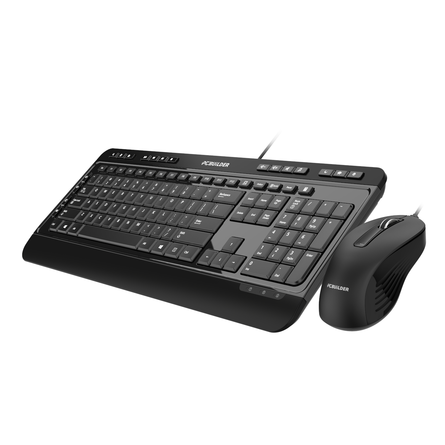 PCBuilder ALPHA Silent Wired Keyboard and Mouse Combo available in South Africa