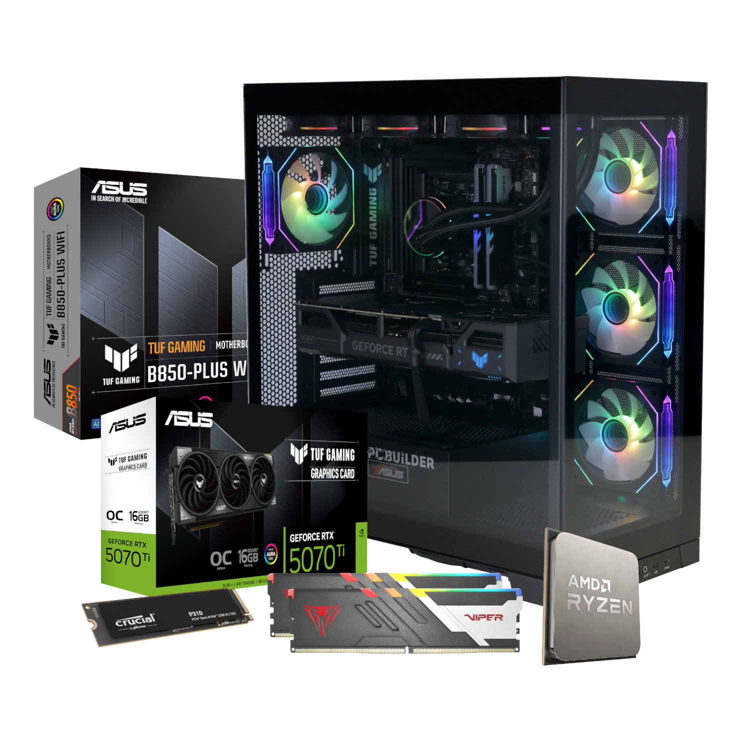 PCBuilder Ryzen 7 7800X3D ARCHON Windows 11 Gaming PC available in South Africa