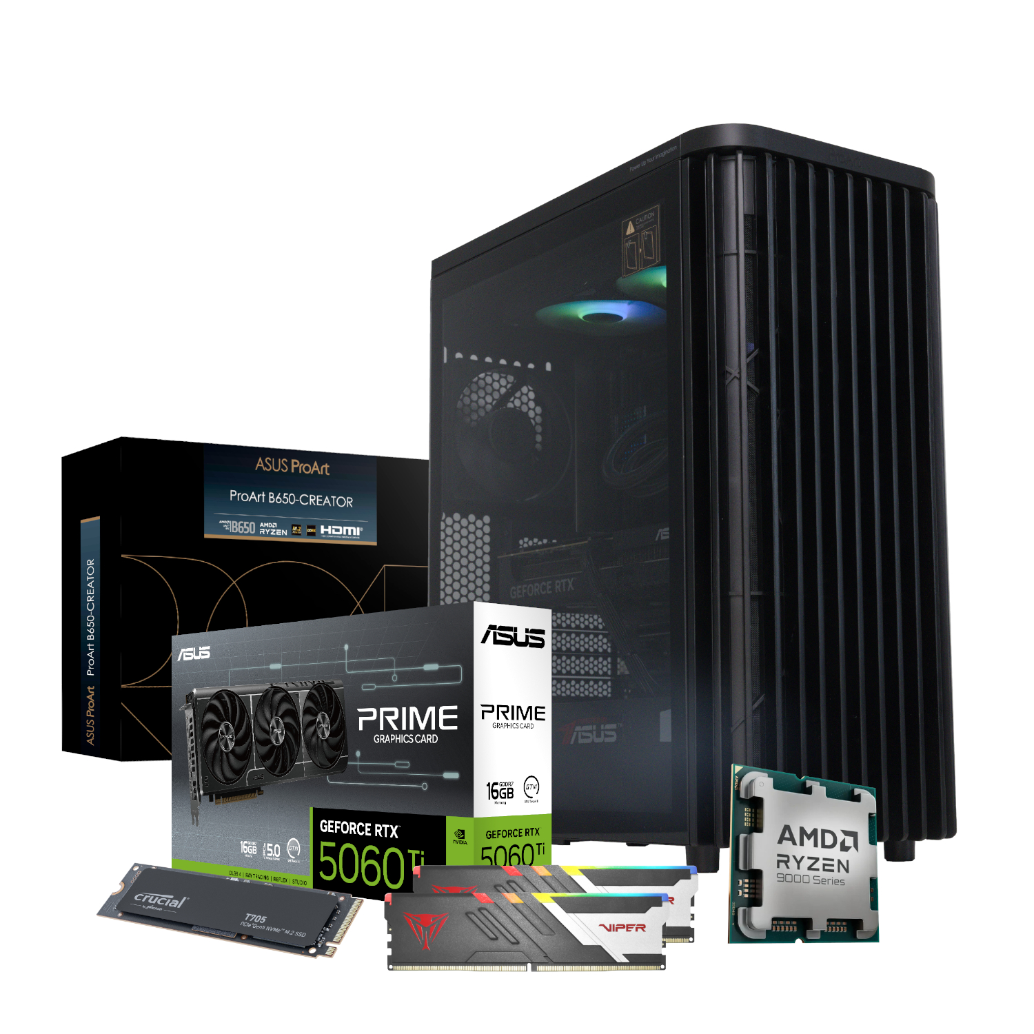 PCBuilder Ryzen 7 9700X MONET Windows 11 Creator PC available in South Africa