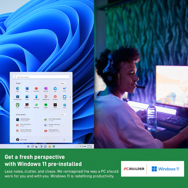 PCBuilder Intel i3-12100 OFFICE MASTER Core Windows 11 Pro Desktop PC available in South Africa