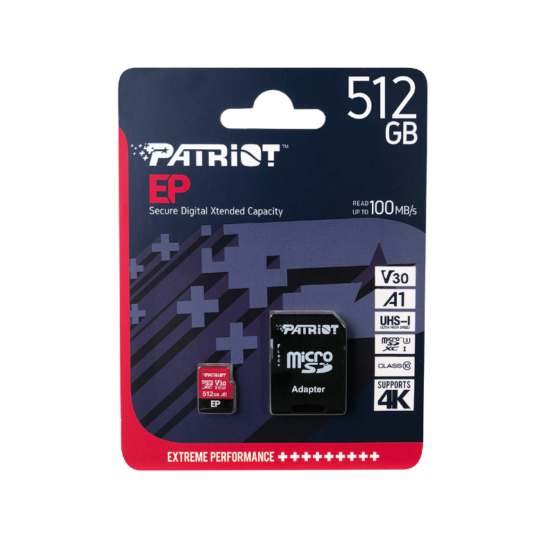Patriot EP V30 A1 512GB Micro SDXC Card + Adapter - Image 3