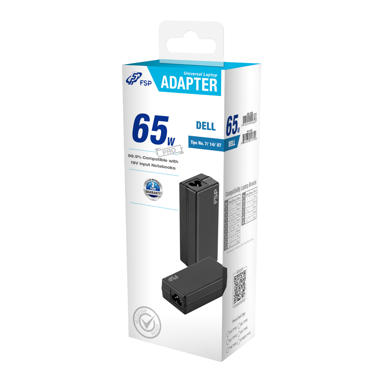 FSP PRO 65W Universal Laptop Adapter – Dell - Image 4