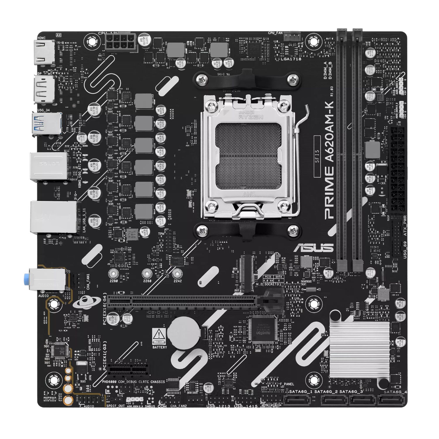 Asus PRIME A620AM-K AM5 M-ATX Motherboard available in South Africa