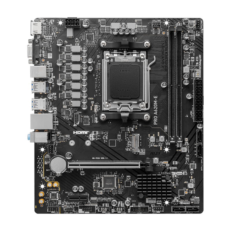 MSI A620M-E PRO AMD AM5 MATX Gaming Motherboard available in South Africa