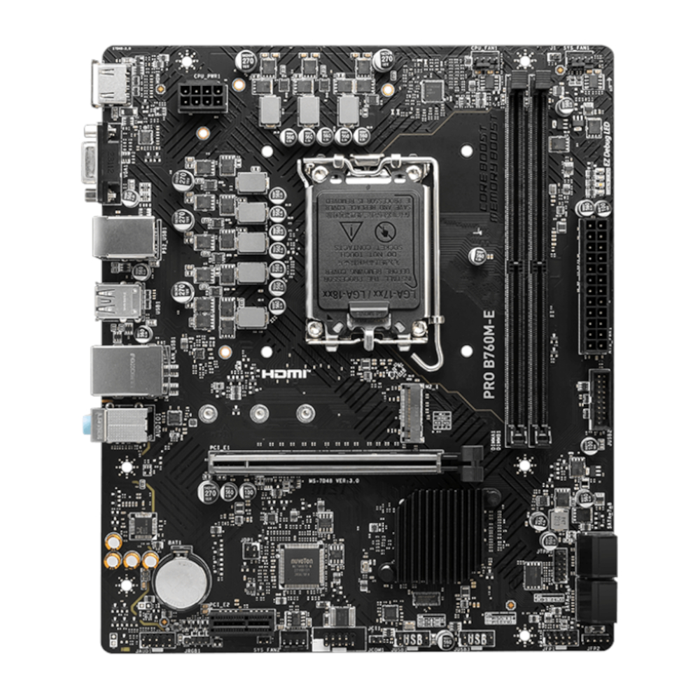 MSI B760M-E PRO DDR5 LGA1700 M-ATX Motherboard available in South Africa