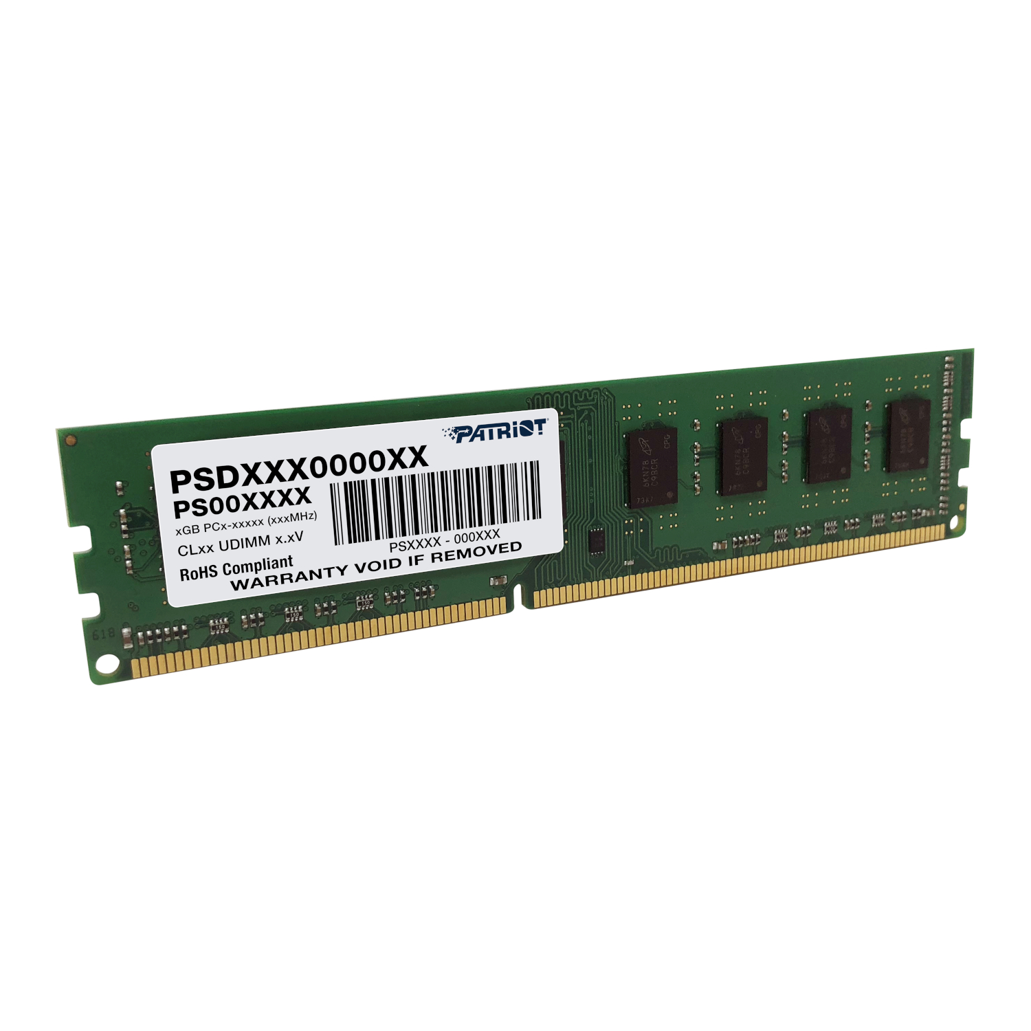 Patriot Signature Line 4GB 1600MHz DDR3 Single Rank Desktop Memory available in South Africa