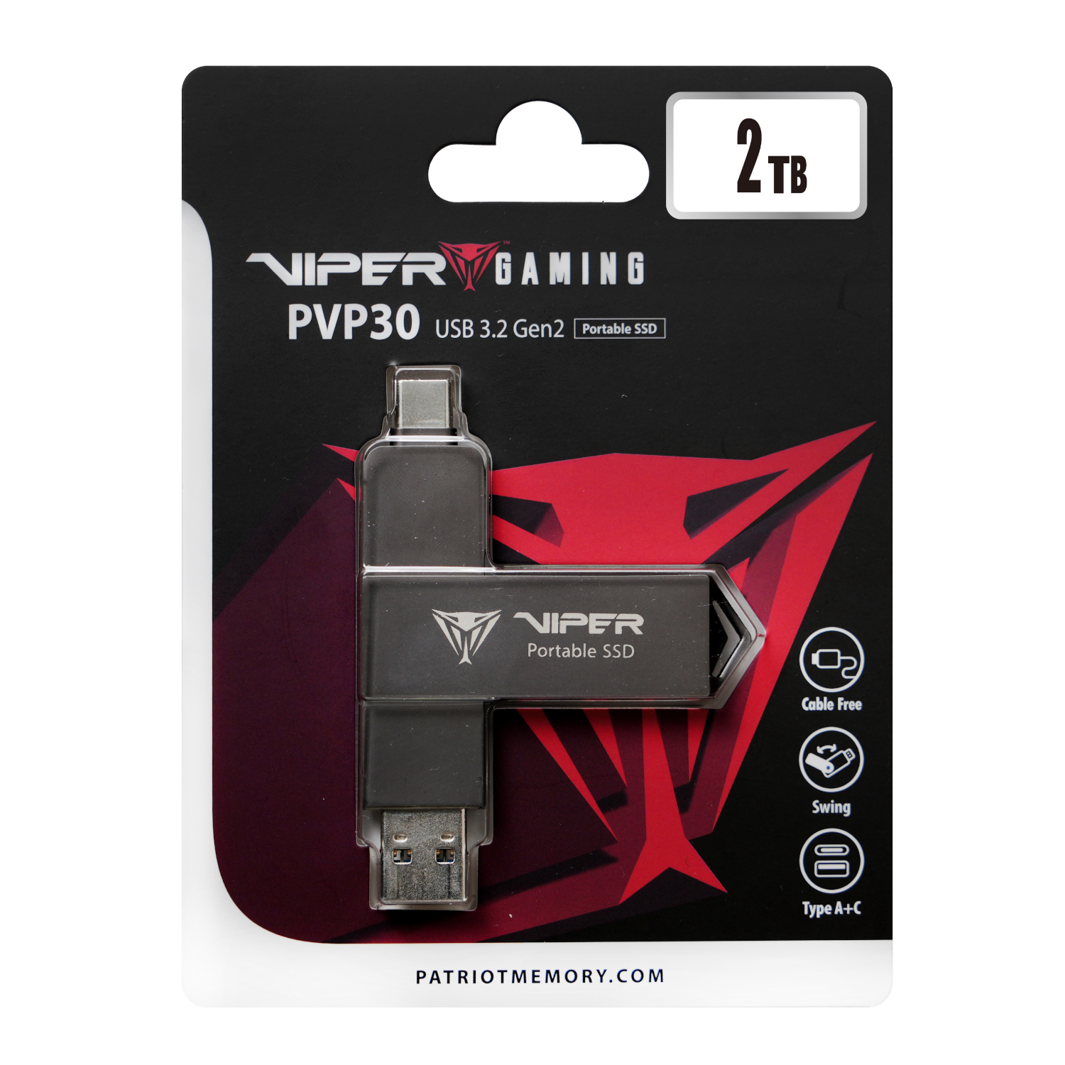 Patriot PVP30 2TB Duo Compact External Portable SSD - Image 4