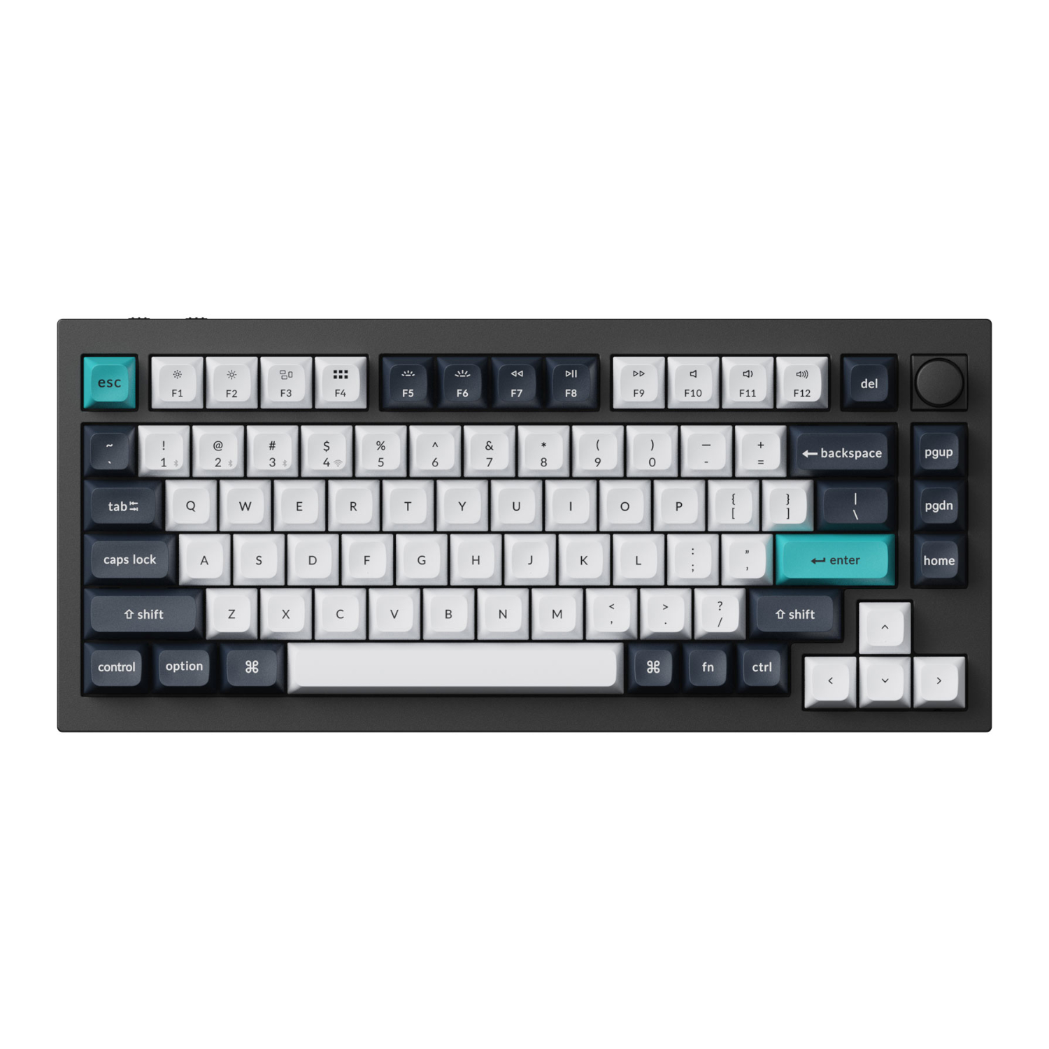 Keychron Q1 Max QMK/VIA RGB Wireless Custom Mechanical Keyboard (Gateron RED Switches) - Black available in South Africa