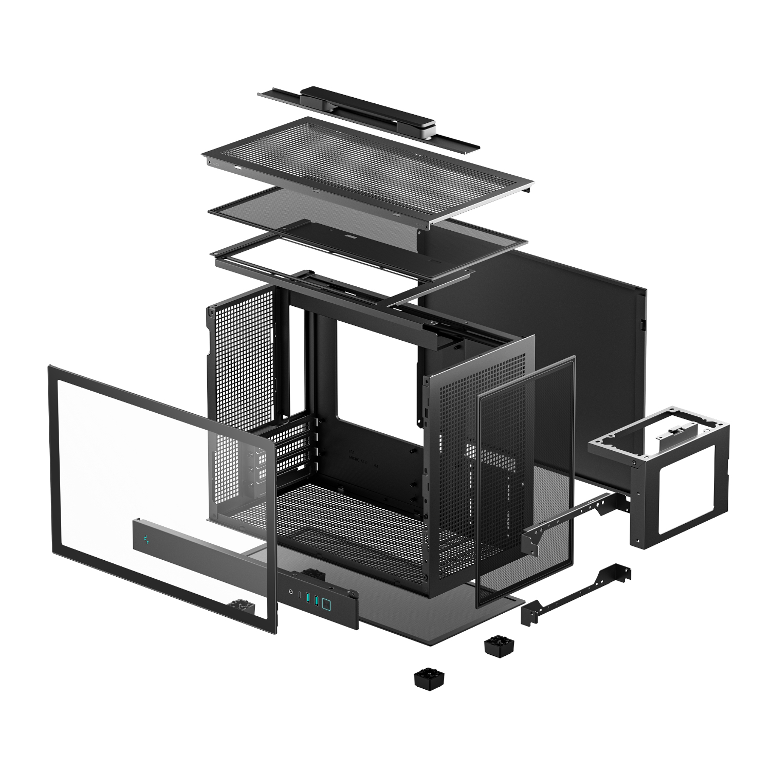 DeepCool CH160 PLUS Micro-ATX Chassis - Black - Image 7