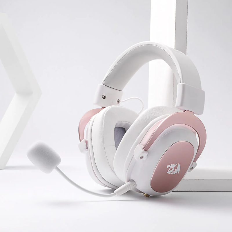 REDRAGON Over-Ear ZEUS 2 USB Gaming Headset - White - Image 4
