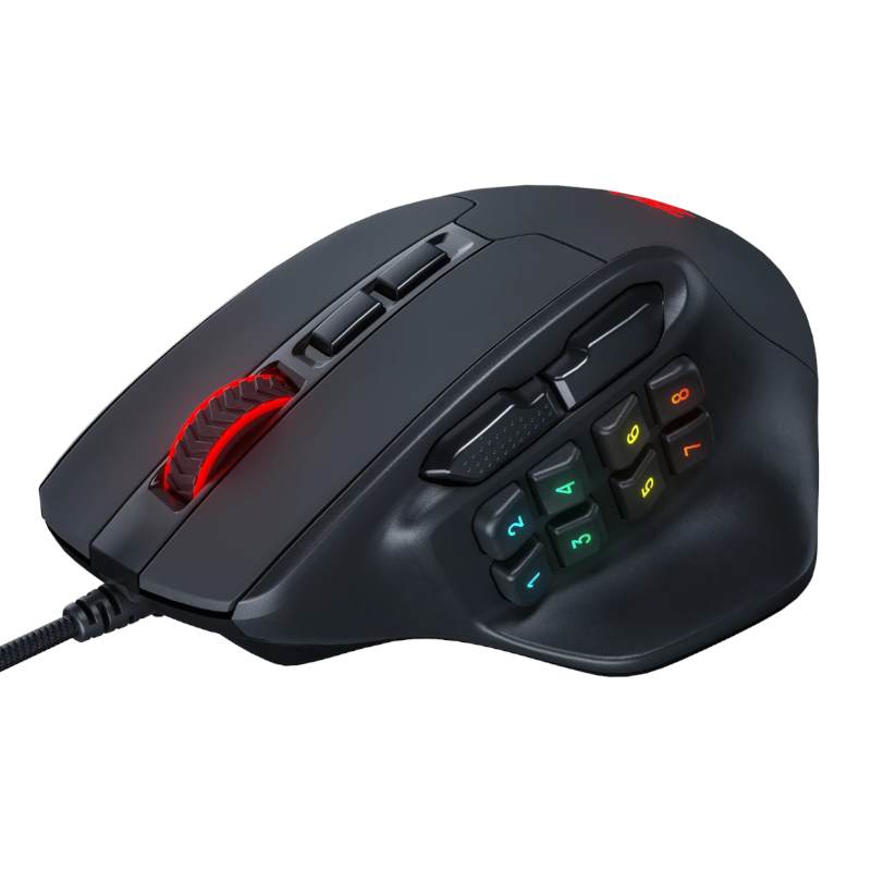REDRAGON Aatrox 6200DP RGB MMO Gaming Mouse - Black available in South Africa