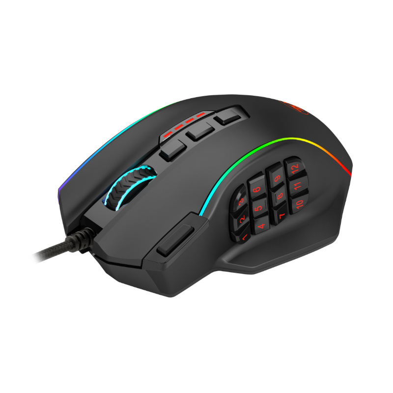 REDRAGON PERDICTION 4 12400DPI RGB MMO Ergo Gaming Mouse - Black available in South Africa