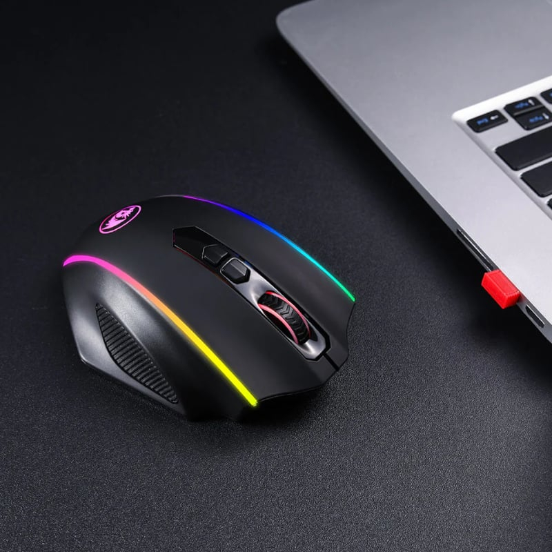 REDRAGON PERDICTION 4 12400DPI RGB MMO Ergo Gaming Mouse - Black - Image 6