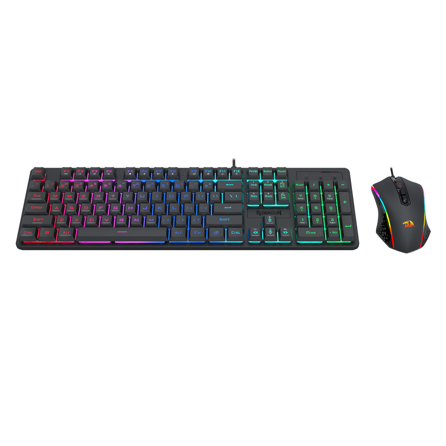 Redragon S107 RGB Gaming Essentials Wired Gaming Keyboard and Mouse Bundle available in South Africa