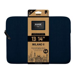 Port Designs Milano II Eco 13/14" Universal Laptop Sleeve - Navy Blue