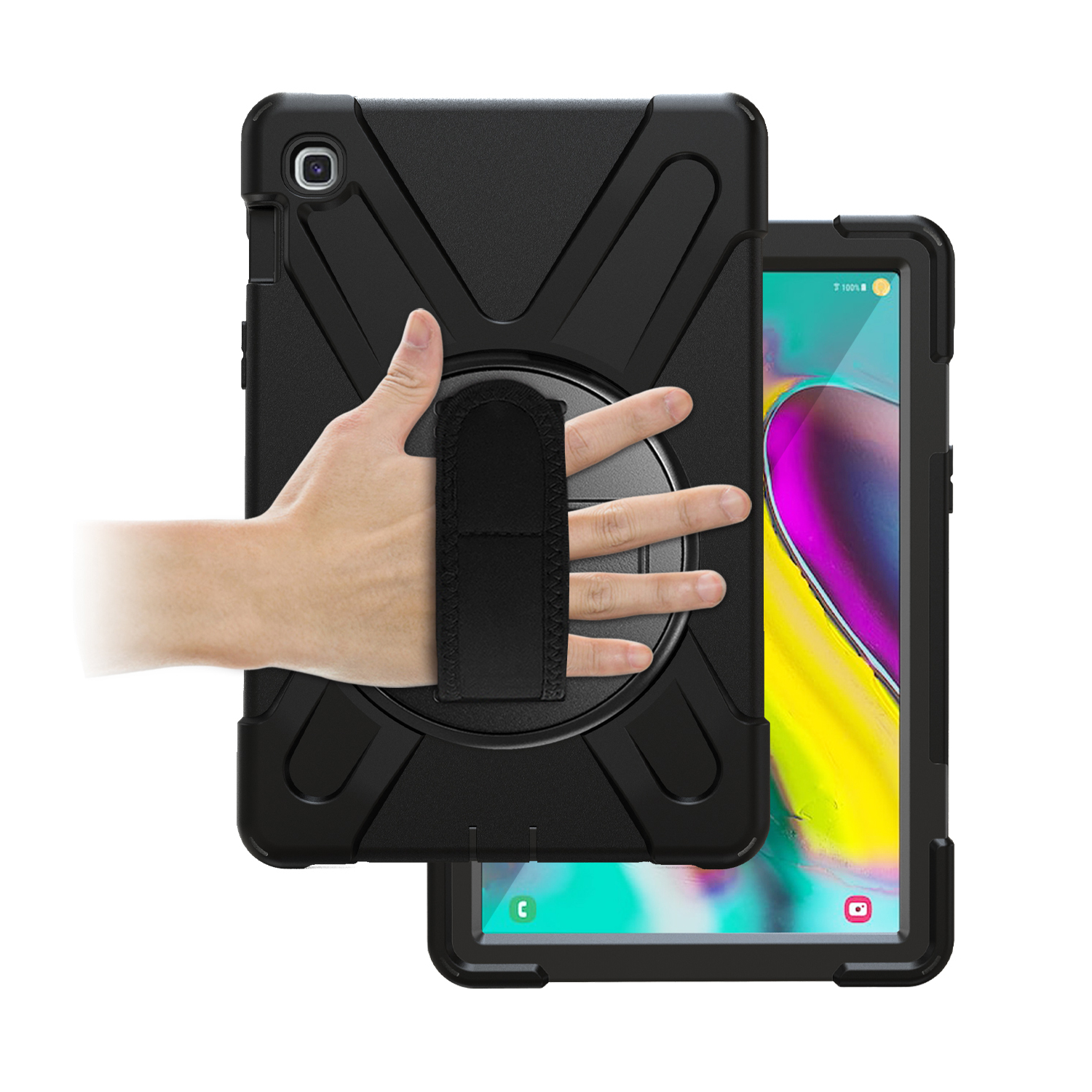 Port Designs Pro Shock 360 Rugged Protective and Rotative Folio for Samsung Galaxy Tab A9+ - Black - Image 5