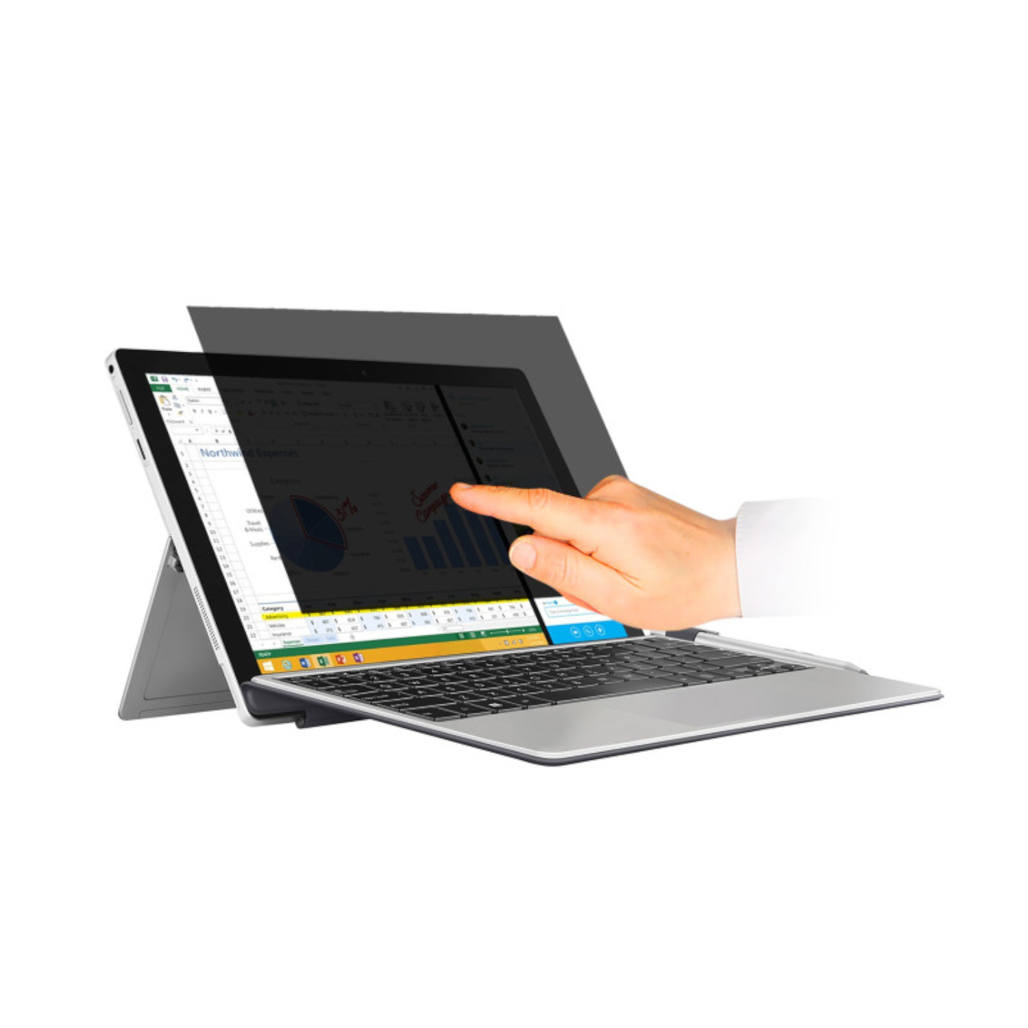 Port Designs 13.3" Touch Screen Privacy Filter - Image 2