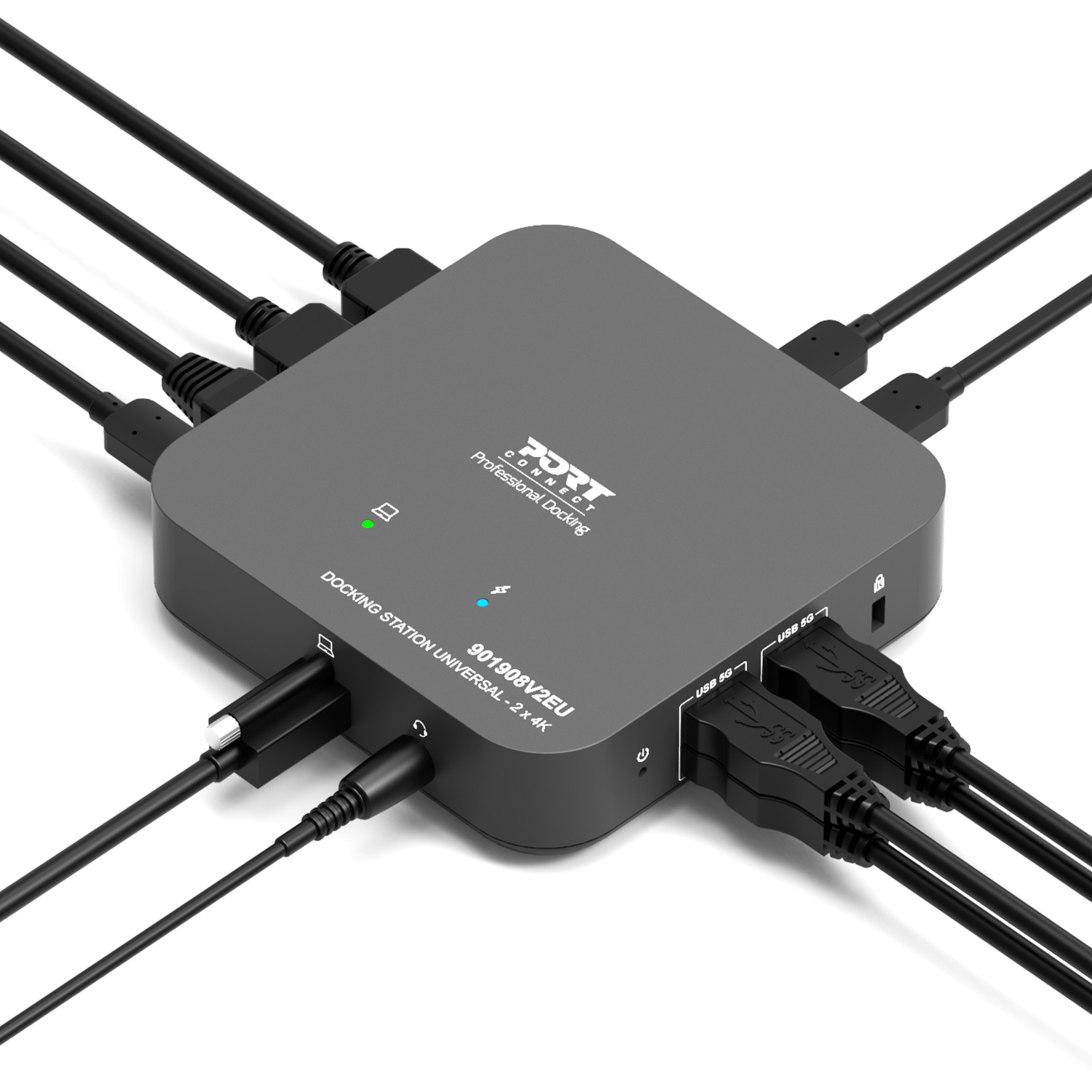 Port Connect Multi-port USB Type-C 2x4K Office Docking Station - Image 5