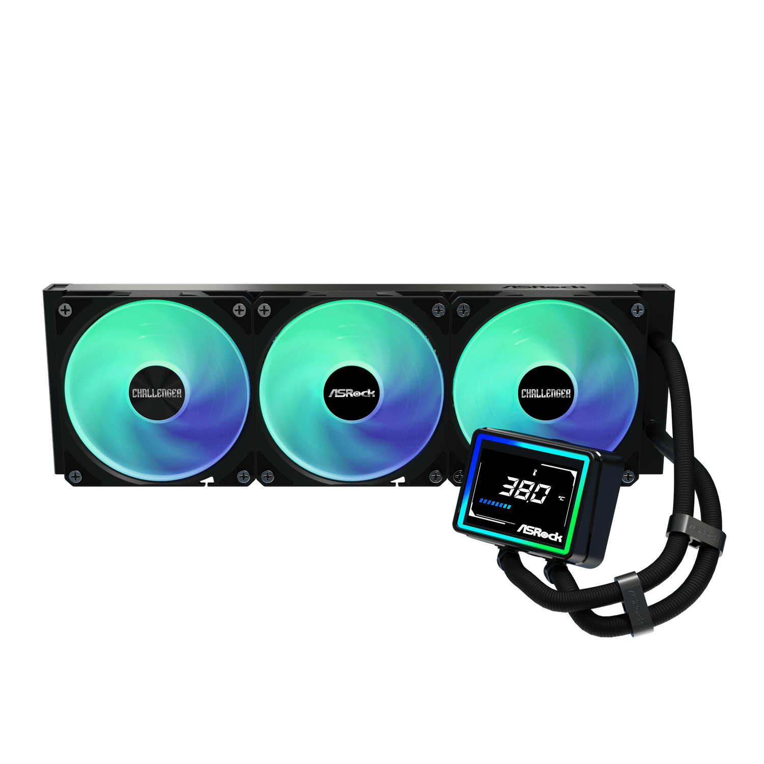 ASRock Challenger 360 Digital AIO Liquid Cooler - Black - Image 2