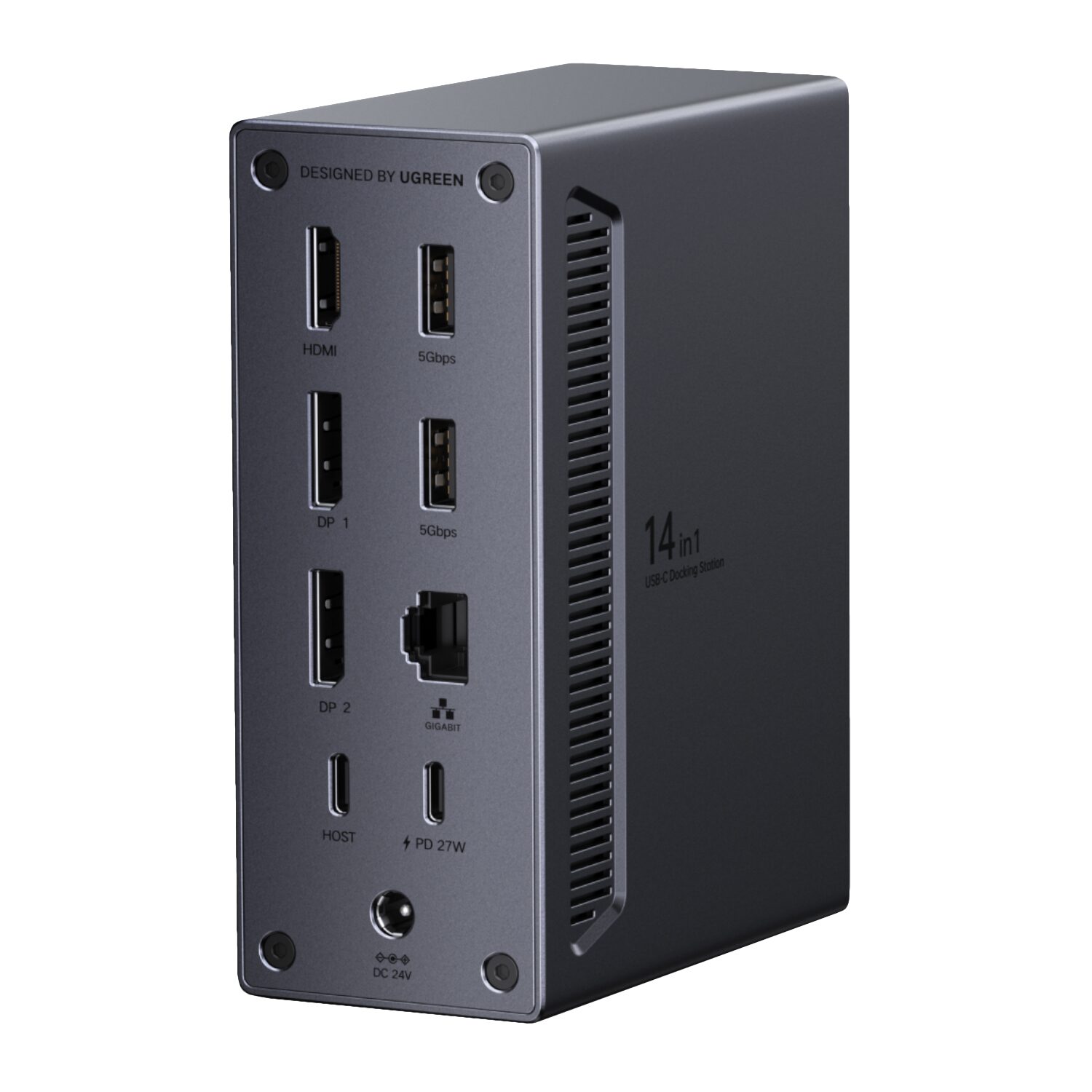 UGreen 14-in-1 USB Type-C TO USB/2x HDMI/DP/RJ45 Docking Station - Image 2