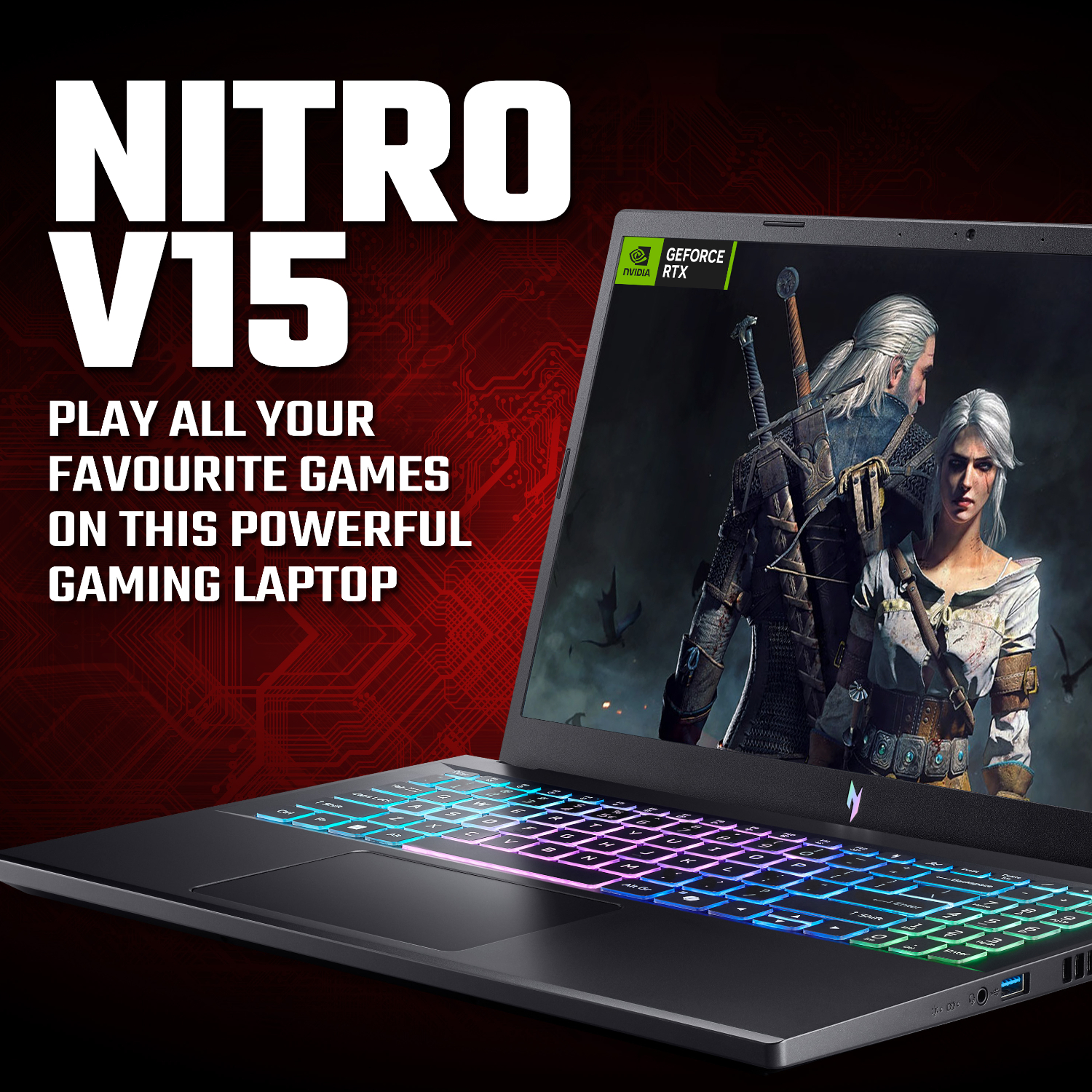 Acer NITRO V 15 Gaming Laptop 15.6″ | AMD Ryzen 7 | 16GB | 512GB | RTX 5060 8GB | Windows 11 Home - Image 8