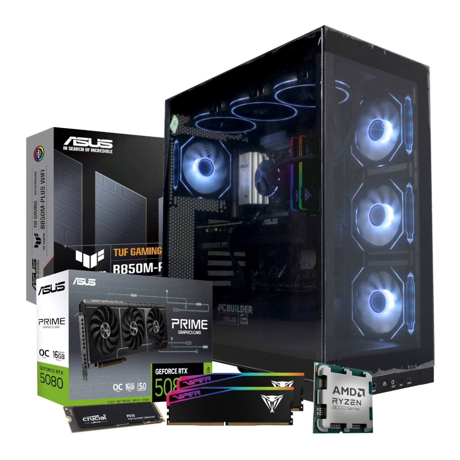 PCBuilder Ryzen 7 9850X3D ODYSSEY Windows 11 Gaming PC - Image 2