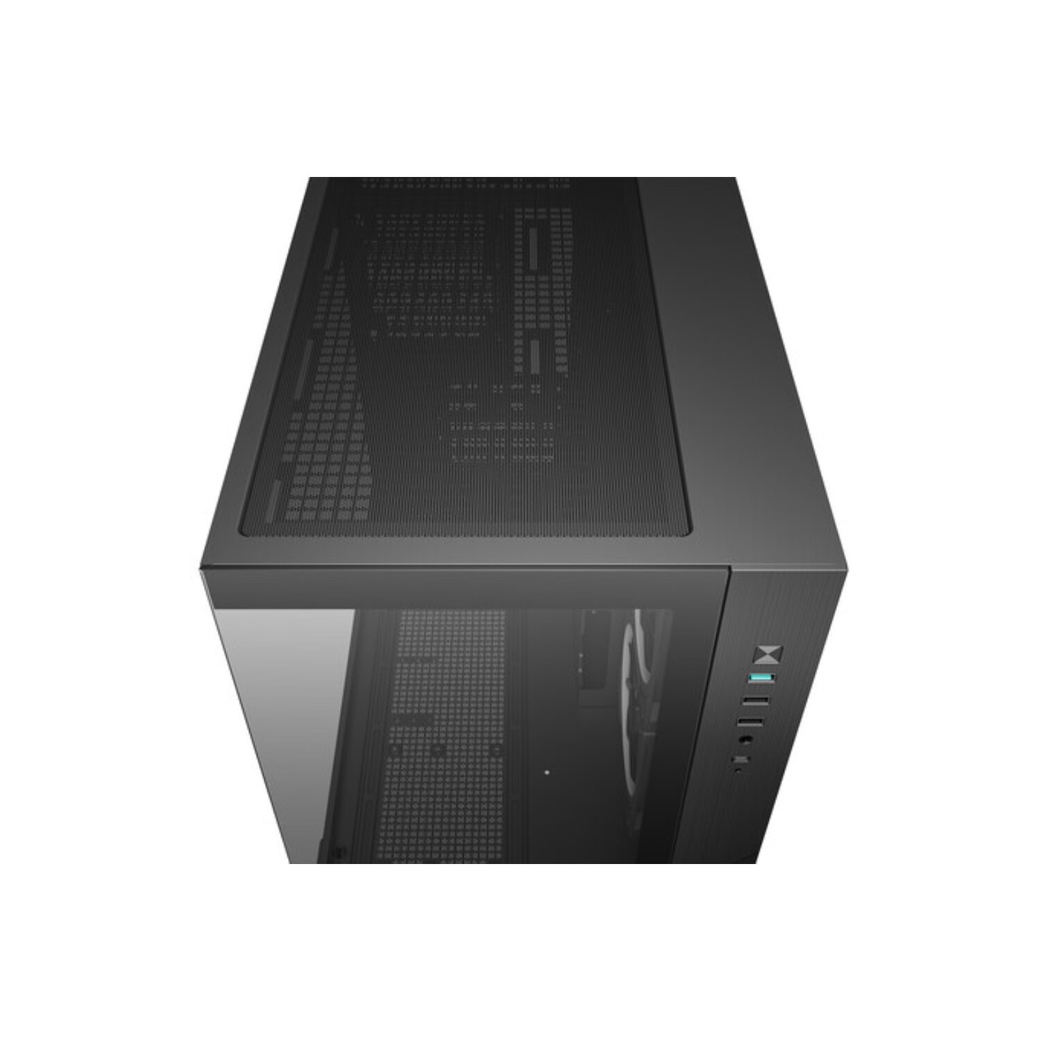 Deepcool CG330 3F Panoramic Dual-Chamber Micro-ATX Gaming Chassis - Black - Image 5