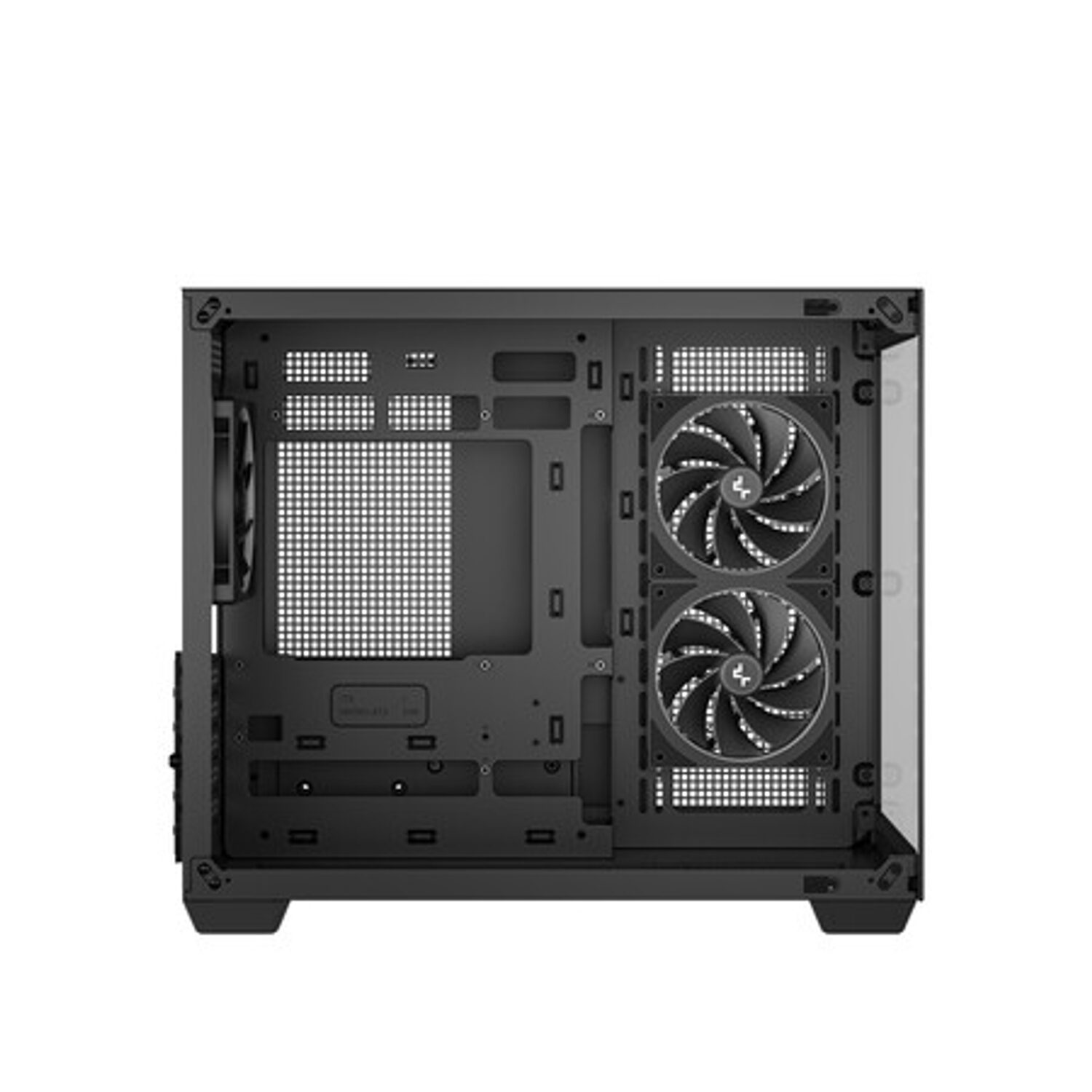 Deepcool CG330 3F Panoramic Dual-Chamber Micro-ATX Gaming Chassis - Black - Image 11