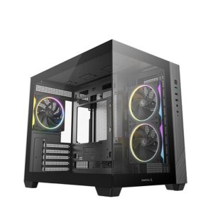 Deepcool CG330 3F Panoramic Dual-Chamber Micro-ATX Gaming Chassis - Black