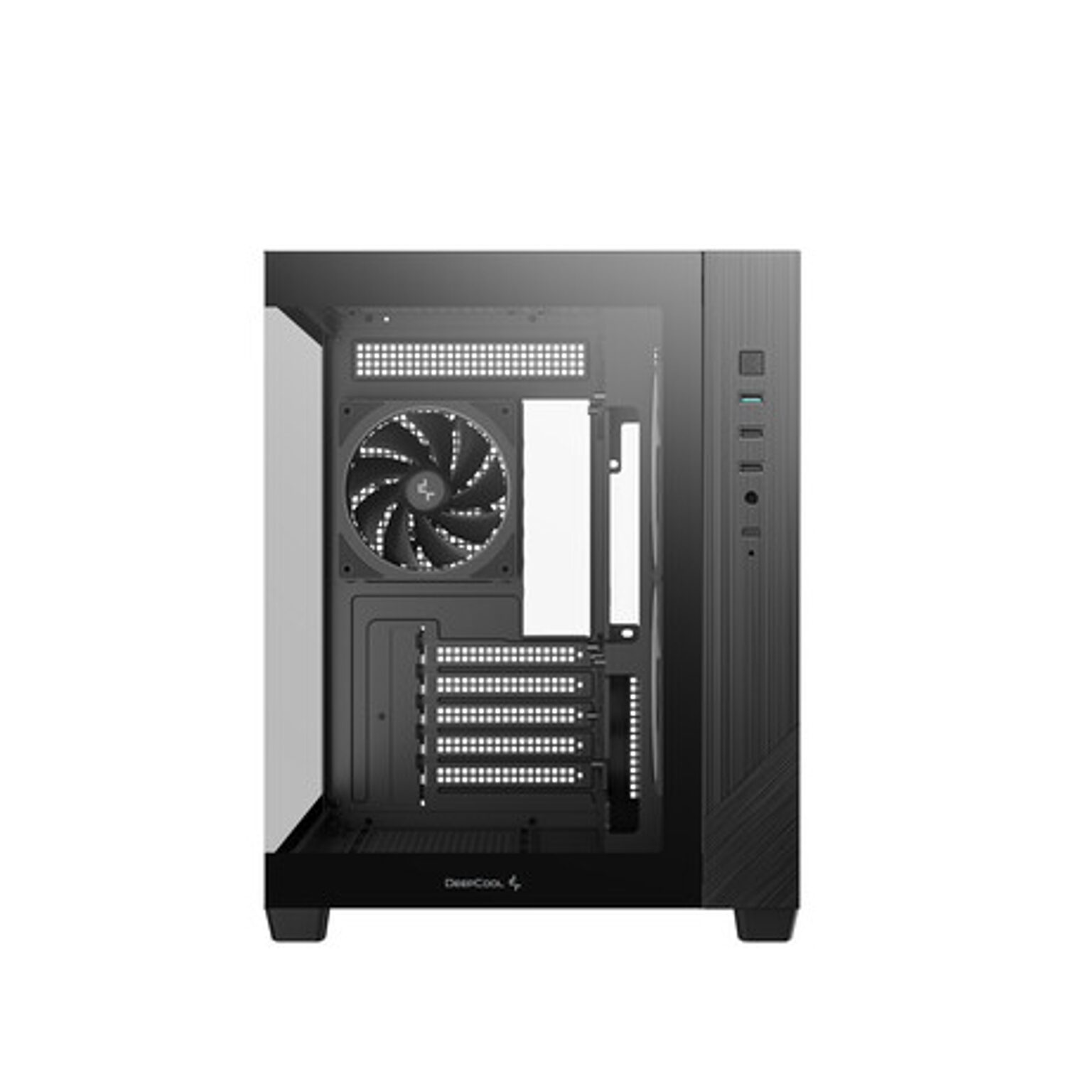 Deepcool CG330 3F Panoramic Dual-Chamber Micro-ATX Gaming Chassis - Black - Image 8