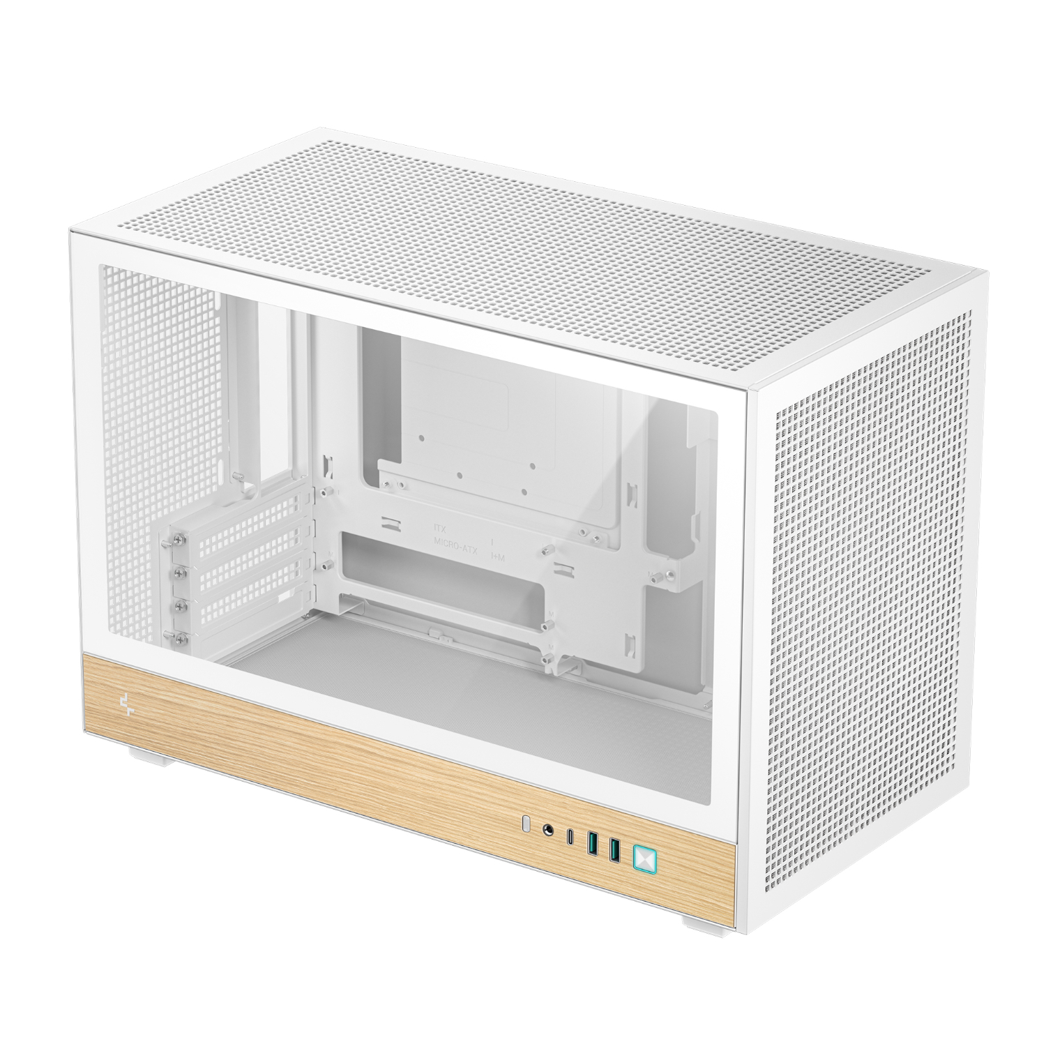 DeepCool CH260 Wood mATX Gaming Chassis White - Image 3