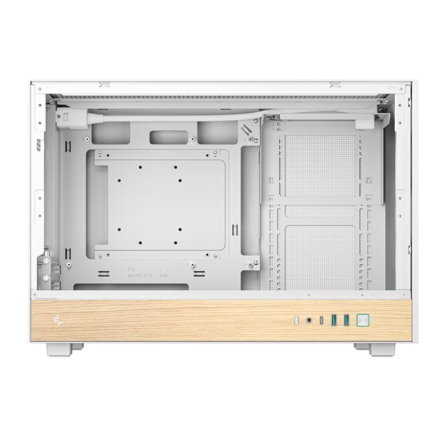 DeepCool CH260 Wood mATX Gaming Chassis White - Image 9